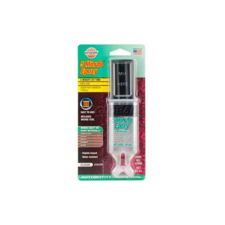 Itw VersaChem 5 Minute Clear Epoxy, 46409, 25ml Syringe 46409